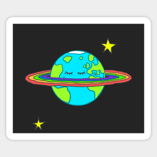 Earth rainbow - peace Sticker